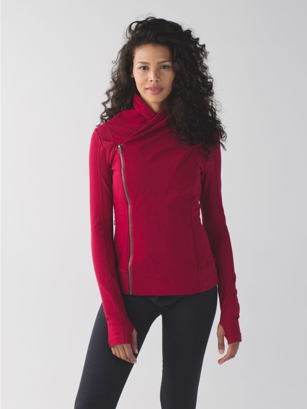 Lululemon Bhakti Yoga Jacket in
Cranberry Size 10 (Medium)